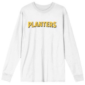 Planters Peanuts Logo Adult White Long Sleeve Tee - 1 of 3