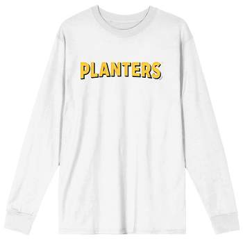 Planters Peanuts Logo Adult White Long Sleeve Tee