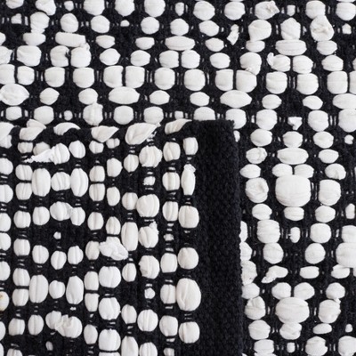 Montauk Black and Ivory Handwoven Cotton Area Rug