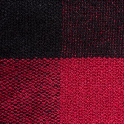 Tango Red and Black Buffalo Check Cotton Throw Blanket