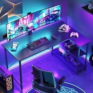 Bestier Reversible L Shaped Computer Desks, Work Desk with Adjustable Shelves - 1 of 4