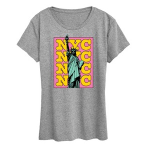 Women's - Instant Message - NYC Statue Of Liberty Short Sleeve Graphic T-Shirt - 1 of 4