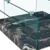 GlasFlength Rectangular Coffee Table with Tempered Glass Top, Double Layer Design, Suitable for Living Room, Patio, Black, 31.4" * 31.4" * 1.6.6" - 2 of 4