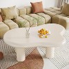 Tribesigns 46.4" Cloud Coffee Table, Modern Irregular Center Tea Table with 4 Legs for Living Room - 4 of 4