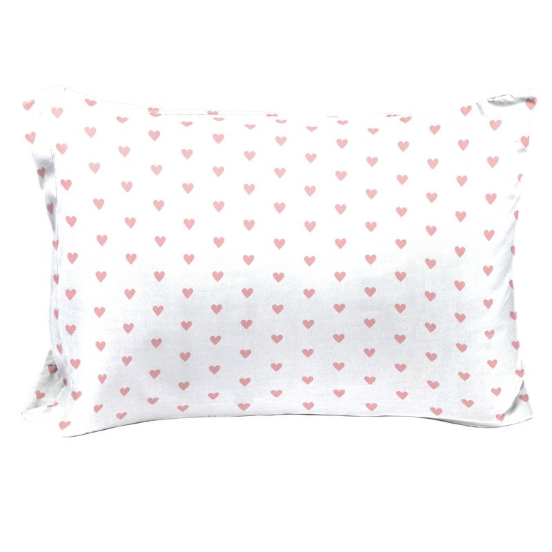 Saturday Park Pink Hearts 100% Organic Cotton Pillowcase, 2 of 8