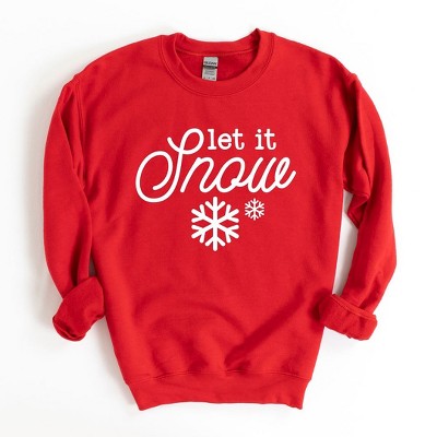 Simply Sage Market Women's Graphic Sweatshirt Let It Snow Snowflake