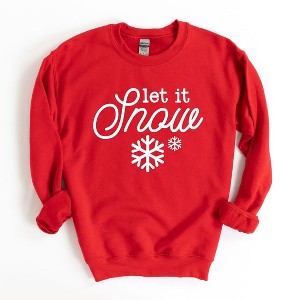 Simply Sage Market Women's Graphic Sweatshirt Let It Snow Snowflake - 1 of 4