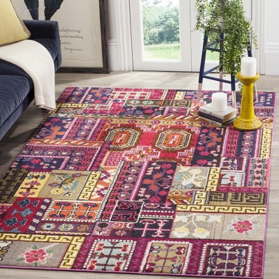 Multicolor Patchwork Synthetic Rectangular Area Rug, 5'-1" x 7'-7"