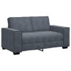 vidaXL 2 Piece Velvet Sofa Set with Cushions - Dark Gray - Modern Sofas for Living Room/Office - 3 of 4