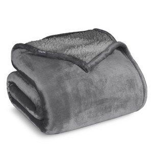 Faux Shearling Fleece Blanket by Bare Home - 1 of 4