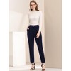 Allegra K Women's Velvet Elegant High Waist with Pockets Work Ankle Pants - 3 of 4