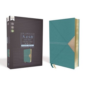 Nasb, Thinline Bible, Giant Print, Leathersoft, Teal, Red Letter Edition, 1995 Text, Comfort Print - Large Print by  Zondervan (Leather Bound) - 1 of 1