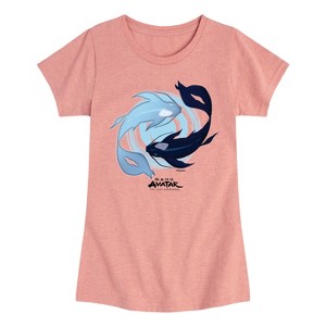Girls' - Avatar: The Last Airbender - Moon and Ocean Spirit Koi Fitted Short Sleeve Graphic T-Shirt - 1 of 4