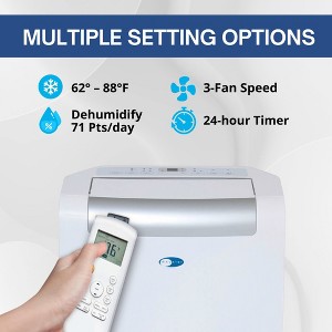 Whynter ARC-148MS 14,000 BTU (10,300 BTU SACC) Portable Air Conditioner, Dehumidifier with Activated Carbon SilverShield Filter, up to 500 sq ft - 1 of 4