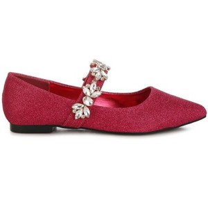 Flavia Diamante Brooch Glitter Women Ballerinas - 1 of 4
