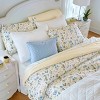 Meadow Floral 100% Cotton Duvet Cover & Sham Set White/Blue - Laura Ashley - image 4 of 4