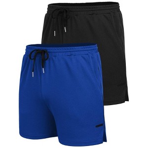 COOFANDY Men's 2 Pack Gym Workout Shorts Quick Dry Athletic Shorts 5 Inch Lightweight Sports Running Shorts with Pockets - 1 of 4