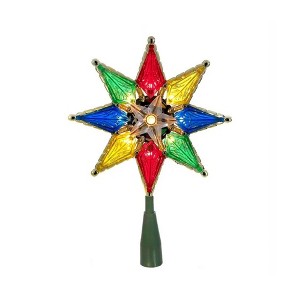 Kurt Adler UL 10-Light Multicolored Star Christmas Treetop, 8in - 1 of 4