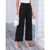 Coolmee Womens Wide Leg Pants High Waisted Business Casual Dress Pants Palazzo Long Work Trousers with Pockets - 3 of 4