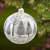 Glitter Lab 5.0 Inch White Forest Ball Christmas Tree Ornament , Multi Seasonal Decor Christmas European Nature (1PC) - 2 of 4