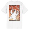 Sesame Street Cookie Monster Sakura Flowers Adult White Crew Neck Short Sleeve T-shirt - 3 of 4