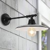 12" 1-Light Bonner Farmhouse Industrial Iron LED Victorian Arm Outdoor Sconce - JONATHAN Y - 4 of 4