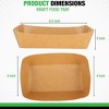 Paper Food Trays Disposable Paper, Kraft Serving Boats, Food Holder for Snacks French Fries Nachos Hot Dog  BBQ Party & Concessions - 3 of 4