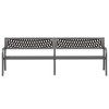 vidaXL Twin Patio Bench 96.9 in. Gray Steel - 3 of 4