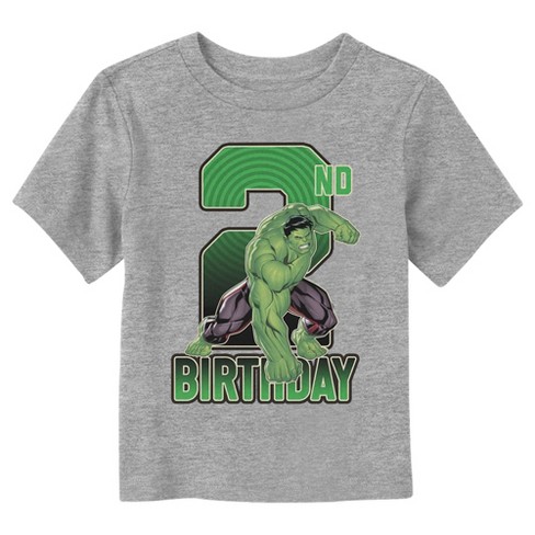 Toddler's Marvel 2nd Birthday Hulk T-shirt - Athletic Heather - 2t : Target