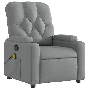 vidaXL Massage Recliner Chair - Dark Gray Manual Push Back - 1 of 4