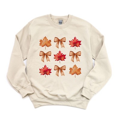 Simply Sage Market Women's Graphic Sweatshirt Coquette Fall Leaf Chart