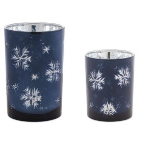 Melrose Frosted Snowflake Votive Holder (Set of 2) - 1 of 4