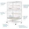 Prevue Pet Products Wrought Iron Flight Cage with Stand F040 Black Bird Cage, 31-Inch by 20-1/2-Inch by 53-Inch - 3 of 4