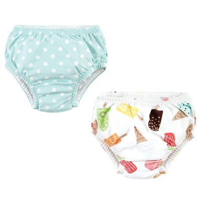 Image of Hudson Baby Infant Girl Swim Diapers, Ice Cream, 12-18 Months