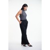 Lafidi Women’s High-Rise Wide Leg Dress Pants – Double Pleat Office Slacks with Slash & Welt Pockets - 2 of 4