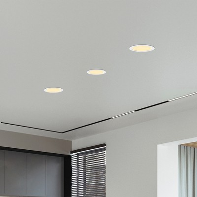 6.7 Inch LED Recessed Ceiling Lights, 12-Pack Ultra-Thin with Junction Box