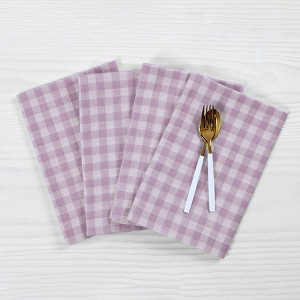 Solino Home Linen Gingham Dinner Napkins - 1 of 4