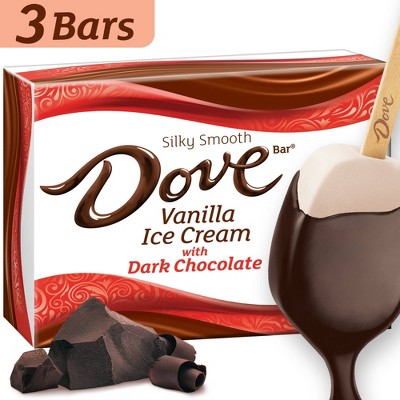 Dove Vanilla & Dark Chocolate Ice Cream Bar - 3ct