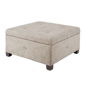 NicBex 29.5 Inch Square Storage Ottoman Bench with Legs for Bedroom,Living Room,Entryway,Window - 1 of 4