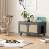 GlasFlength Decorative Storage Cabinet, Modern Shelved Cabinet for Living and Dining Rooms, Ideal for Pet Friendly Spaces, Black, 31.5"*19.7"*19.7" - 3 of 4
