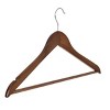 Racxily 60-Pack Solid Walnut Wood Suit Hangers for Closet Heavy Duty Coat Pants Jackets Dress - 4 of 4
