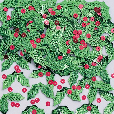 Holly & Berries Confetti Green