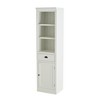 ORRD 75'' Tall Display Cabinet with Shelves, Retro Style – White - 2 of 4