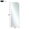 Dovelina Metal Frame Round Top Full Length Mirror Large Wall Mirror - 3 of 4