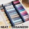 Set of 4 Bamboo Drawer Adjustable Drawer Dividers, 4.65” High, Expandable Organizers for Clothing (17-22" Sizes) - SpaceAid® - 4 of 4