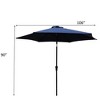 PAGED 8.8FT Patio Umbrella Aluminum Market Umbrella with Tilt, Crank and 42 Pound Square Resin Umbrella Base for Outdoor - 2 of 4