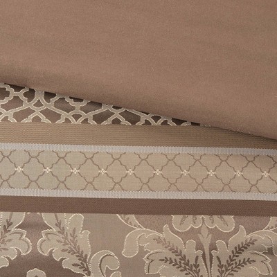 Bellagio Brown and Gold Queen Jacquard Comforter Set