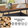 Tangkula 10PCS Rattan Patio Dining Set Cushioned Outdoor Furniture Set w/ Wooden Tabletop - 3 of 4