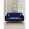 XINGHANZHENXUAN Velvet Convertible Sofa Bed, 3-Position Adjustable sofa for Small Living Rooms, Bedrooms, Office - 3 of 4