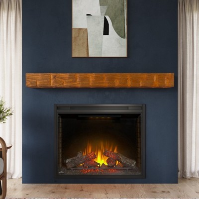 Bodie 72" Chestnut Hand-Distressed Wooden Mantel Shelf